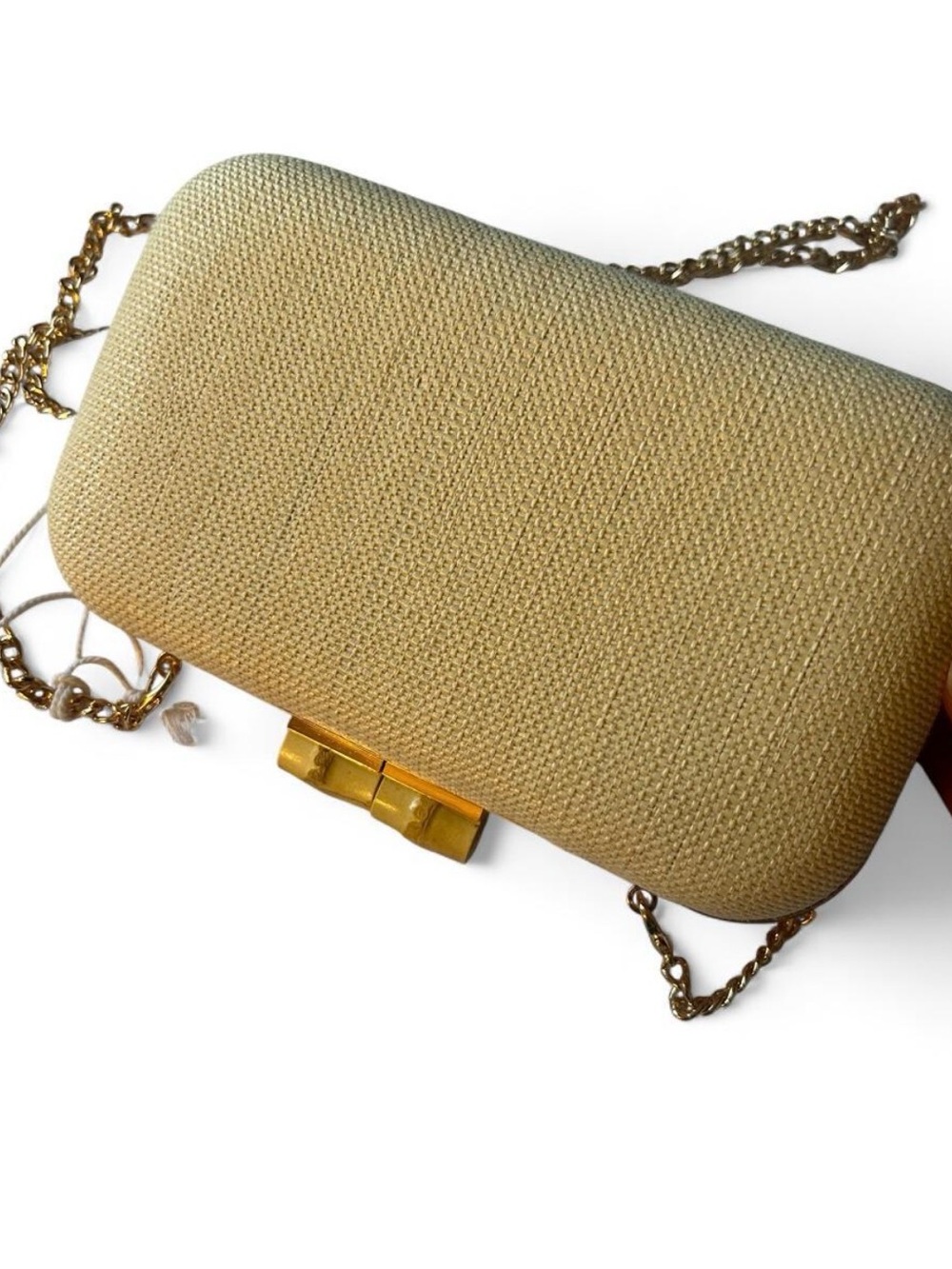 Haute Hippie Gold Clutch with Orange Leaf Embroidery - Picture 5 of 5